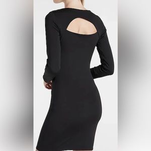 $88 Org. NEW EXPRESS Body Contour back Cutout Mini Dress, Black, XSmall